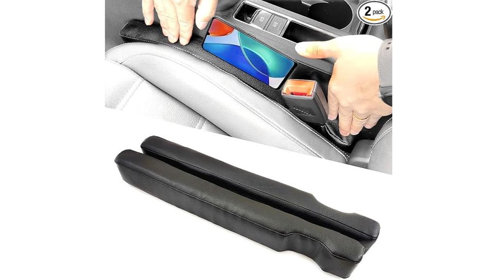 black leather seat gap