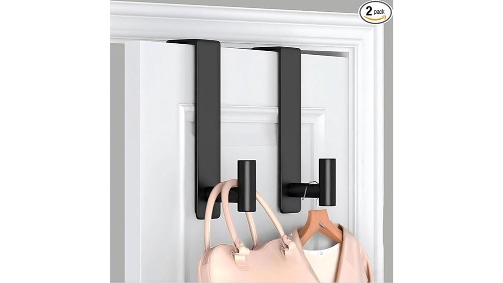 black over door hook set