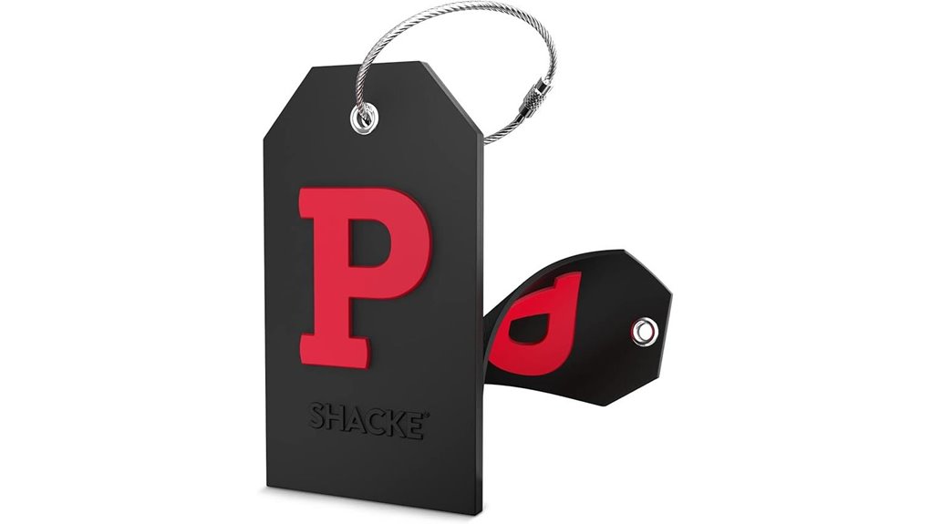 black privacy luggage tag