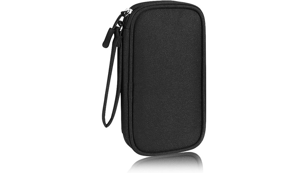 black shockproof electronics organizer
