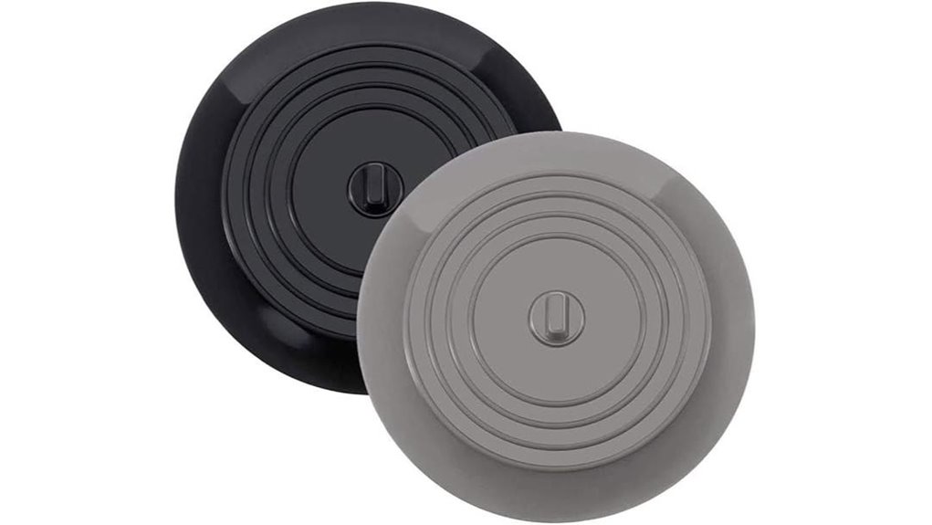 black silicone drain covers