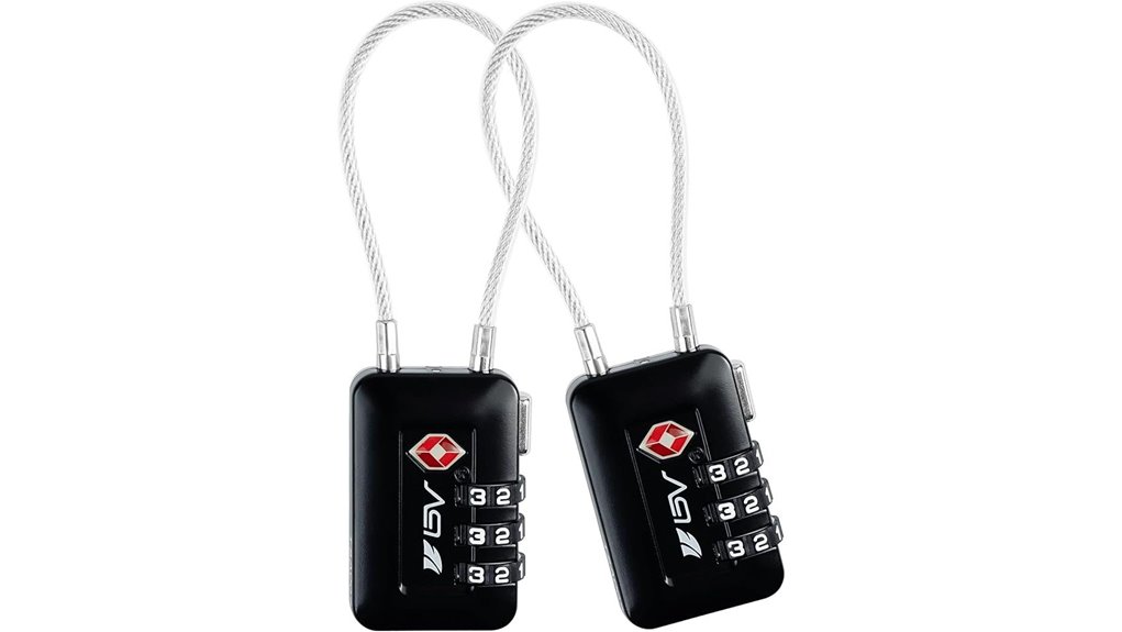 black tsa 2 pack locks