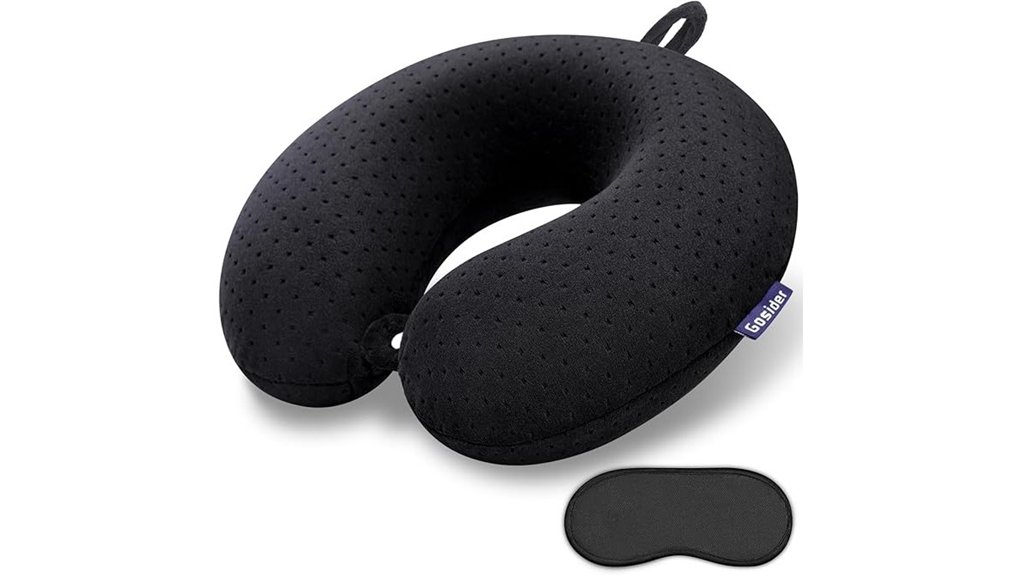 black u shape travel pillow