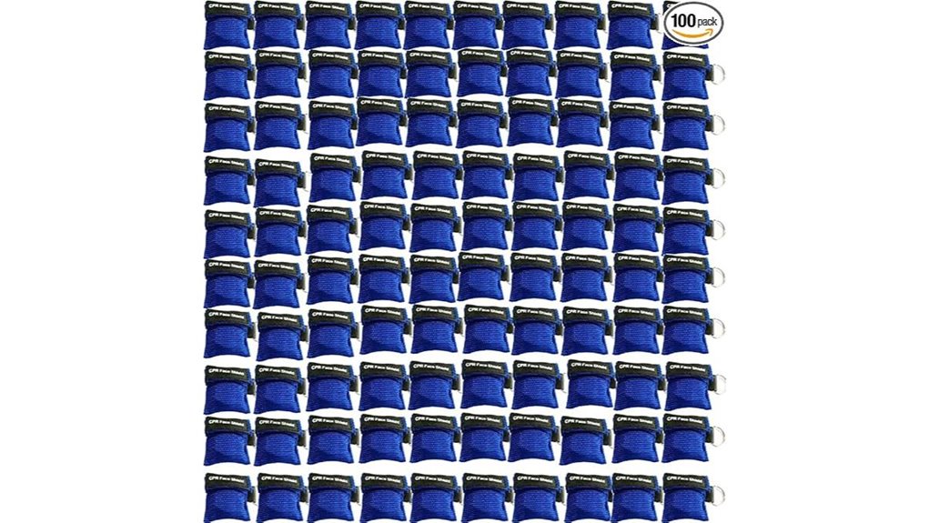 blue cpr shield keychain