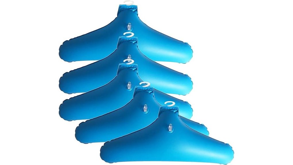blue inflatable travel hangers