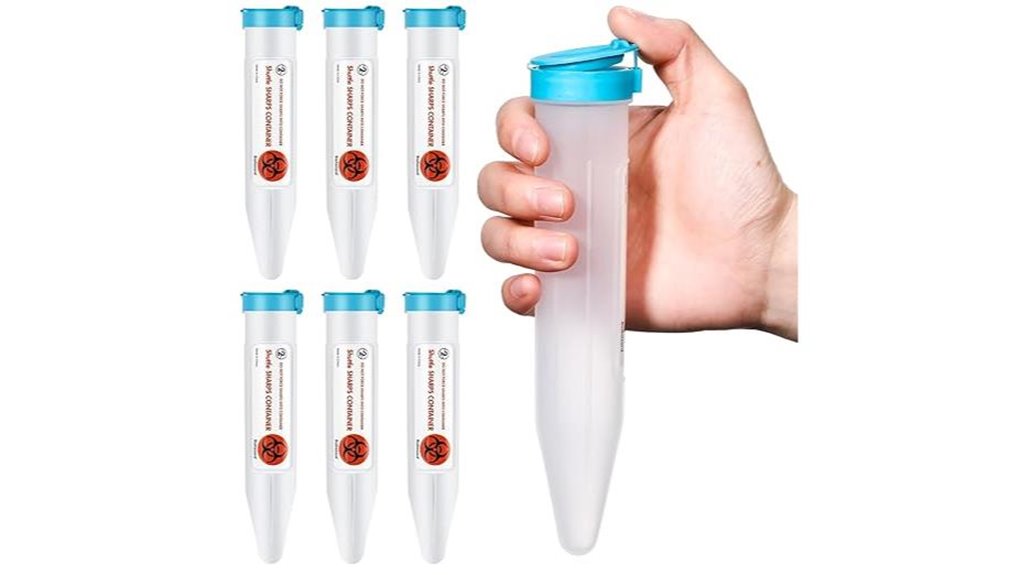 blue sharps locking containers