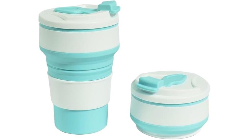 blue silicone leak proof mug