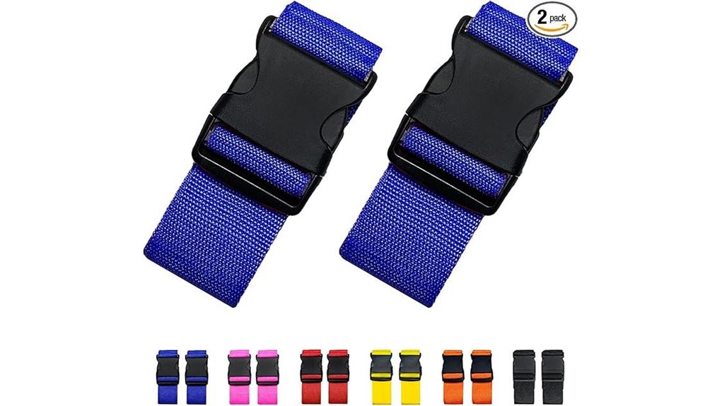blue tsa approved suitcase straps