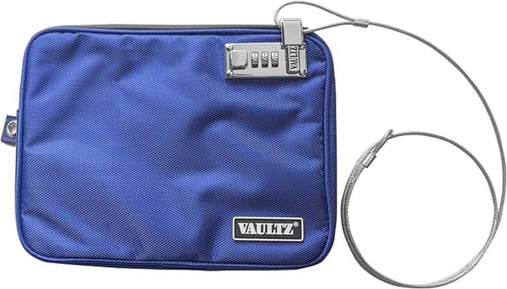 blue water resistant pool pouch