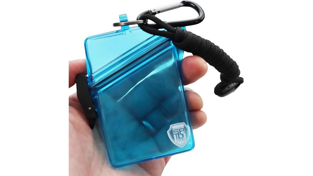 blue waterproof lanyard clip