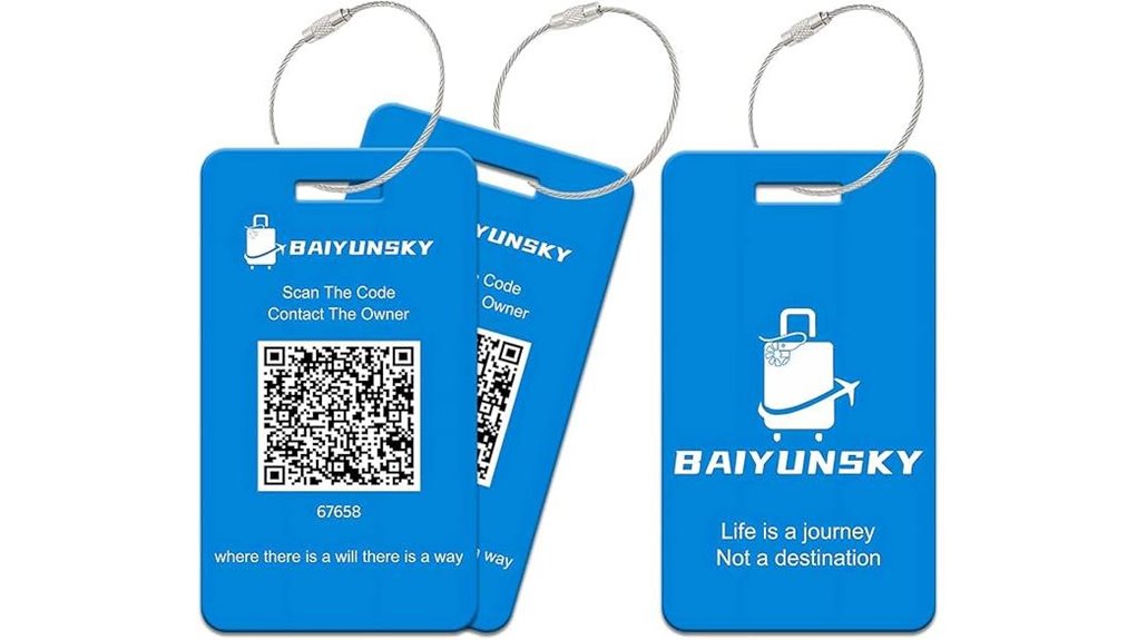 blue waterproof qr luggage