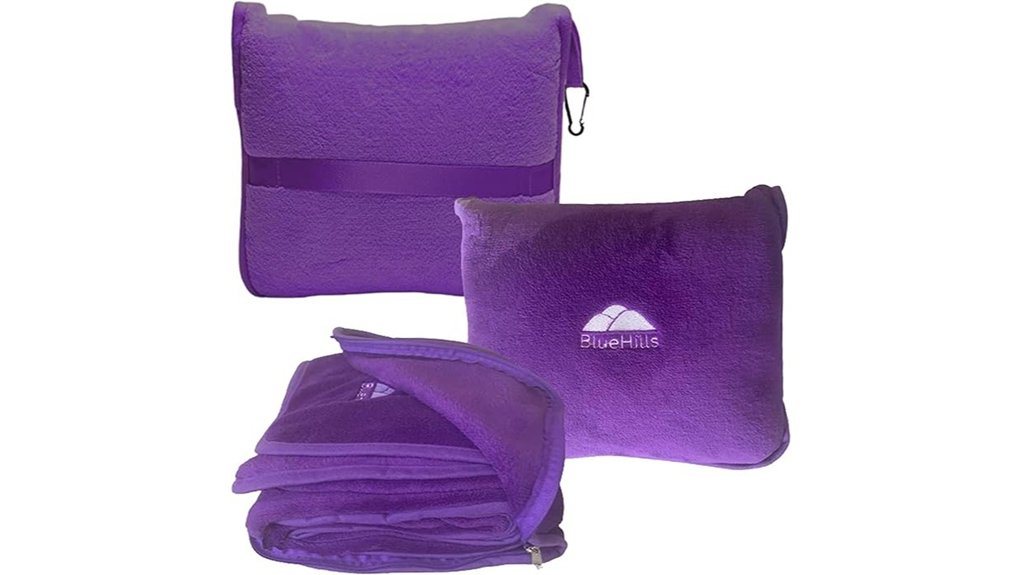bluehills purple airplane blanket
