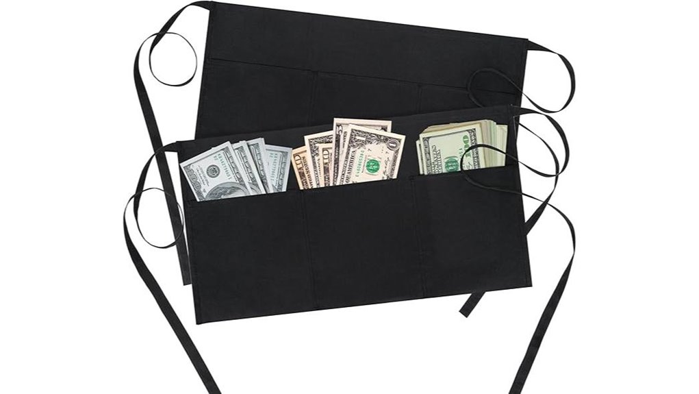 boharers black 3 pocket apron