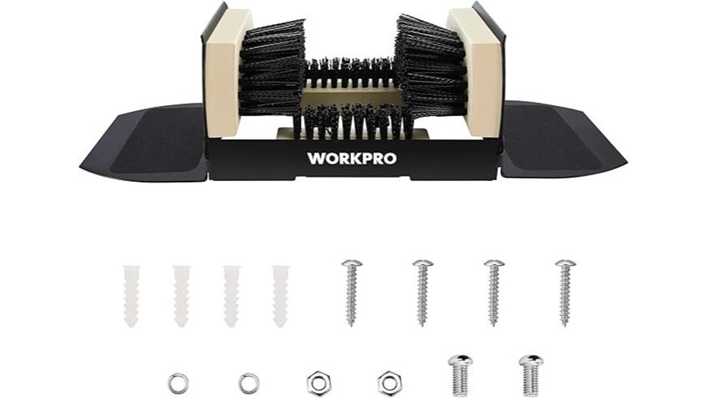 boot scrubber with flaps