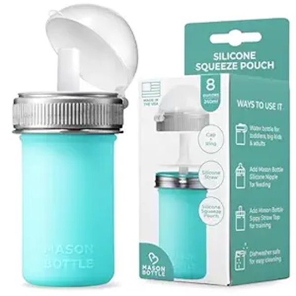 bpa free 8oz silicone pouch