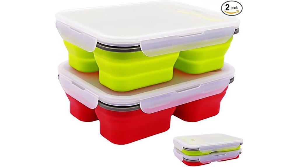 bpa free collapsible silicone bento
