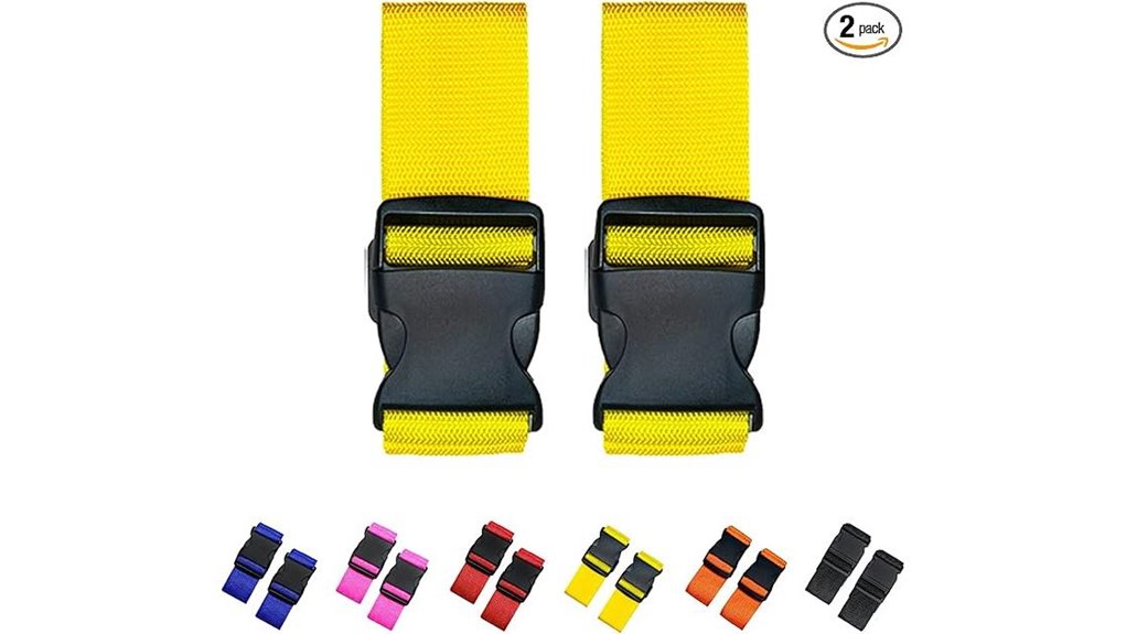 bright yellow tsa straps