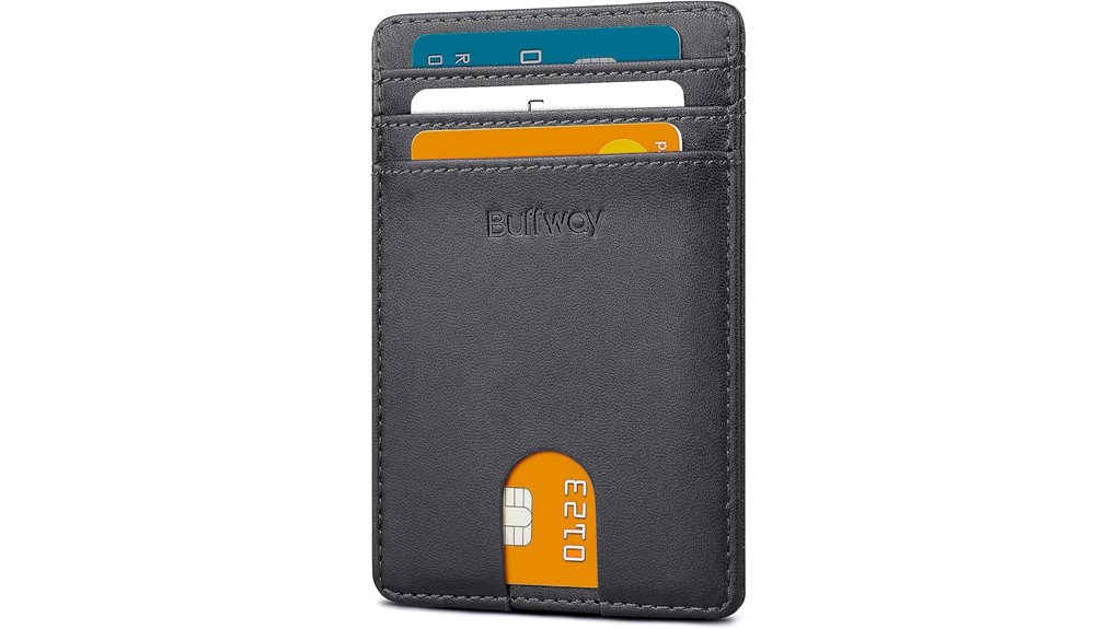 buffway rfid leather wallet