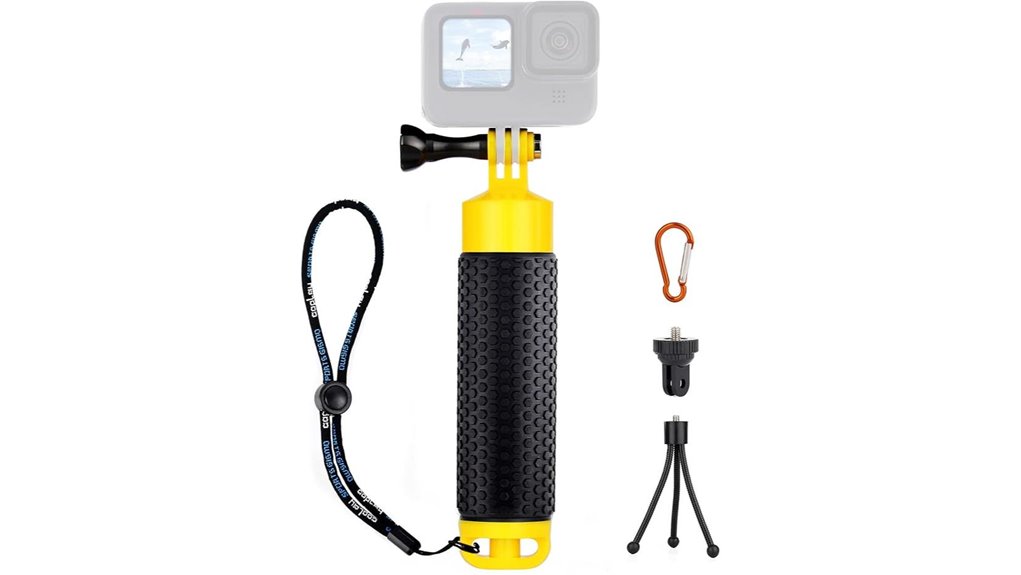 buoyant hand grip tripod