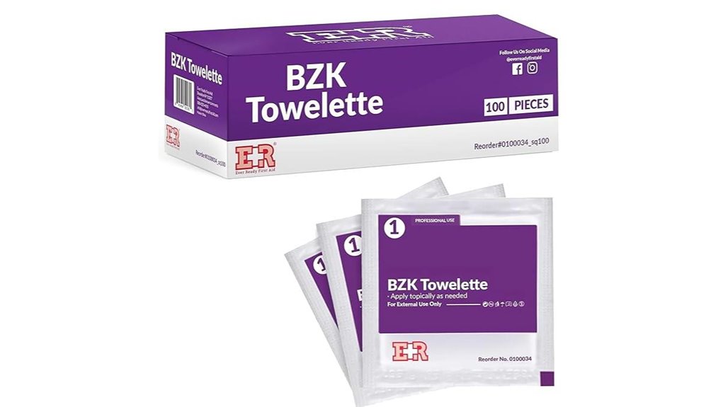 bzk 5x7 hand wipes