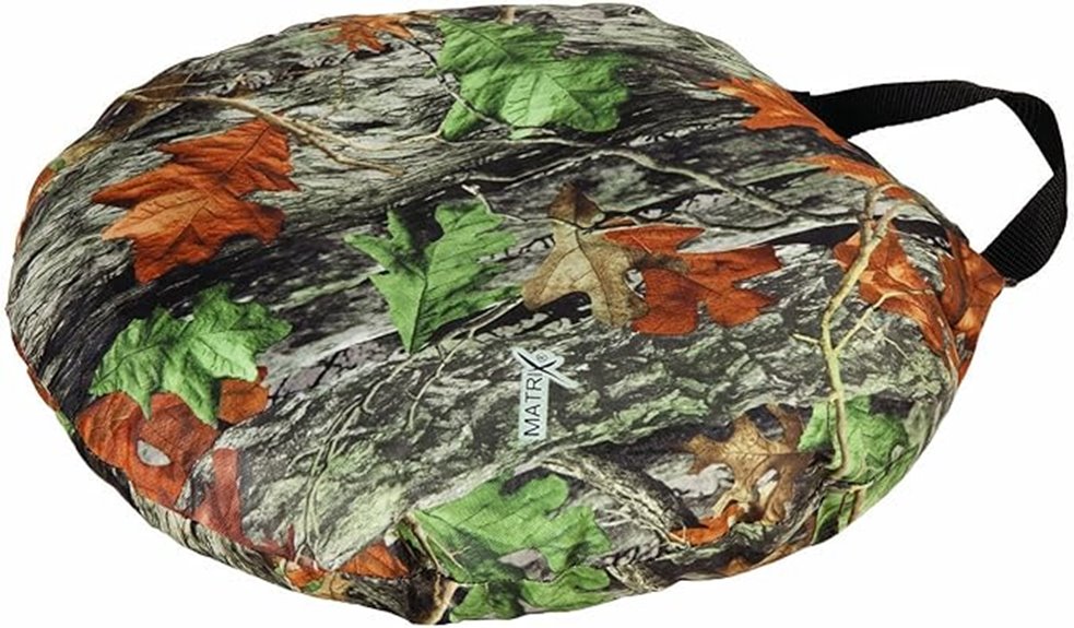 camouflaged muddy portable hotseat