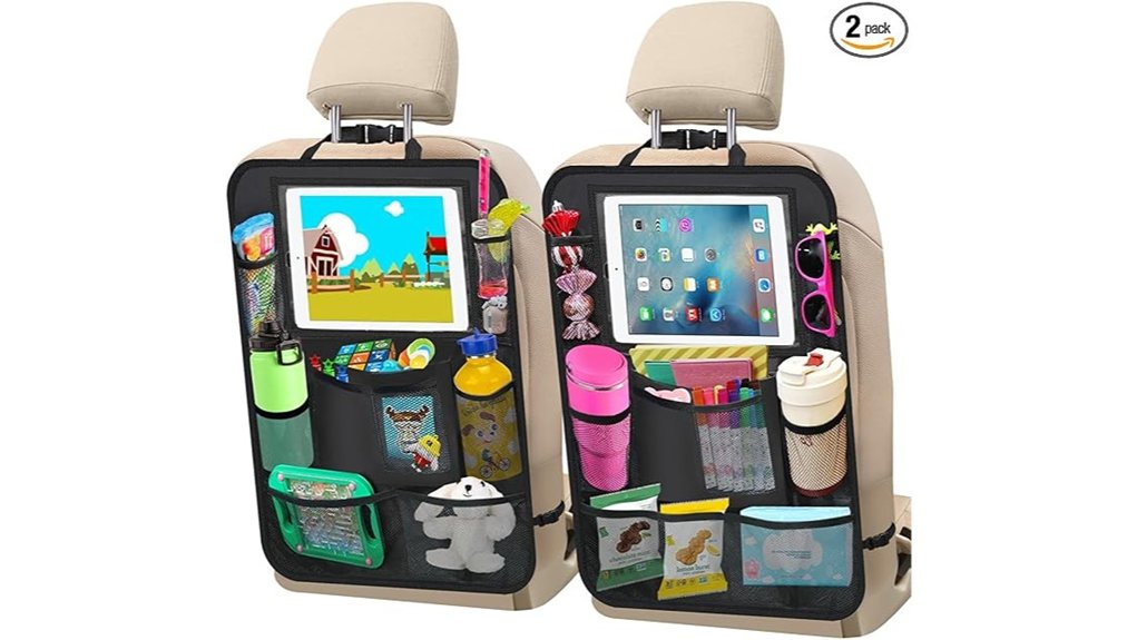 car backseat tablet organizer