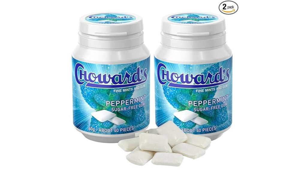 choward s peppermint sugar free chewing