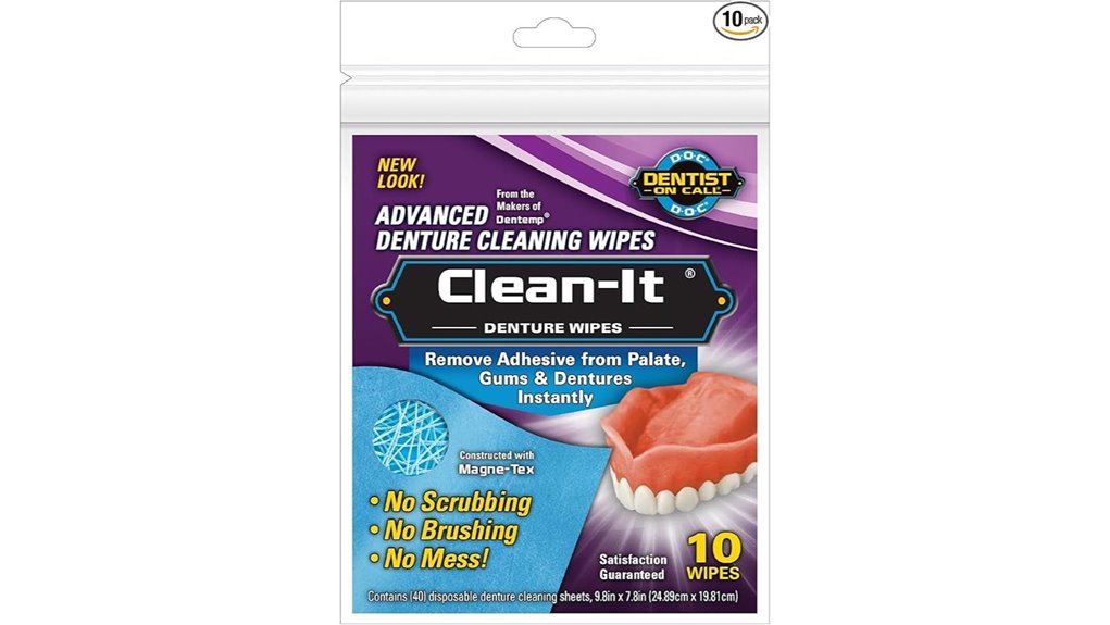 clean it advanced denture wipes