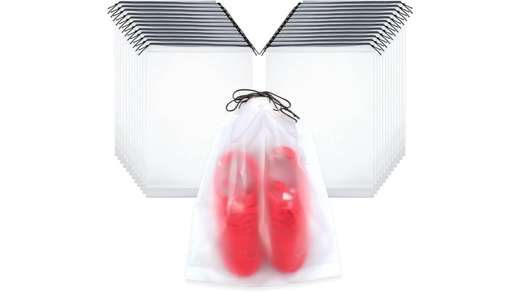 clear 25 pack shoe bags