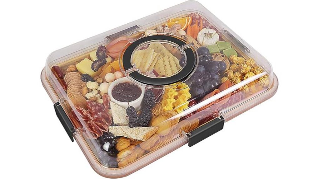 clear lid portable charcuterie