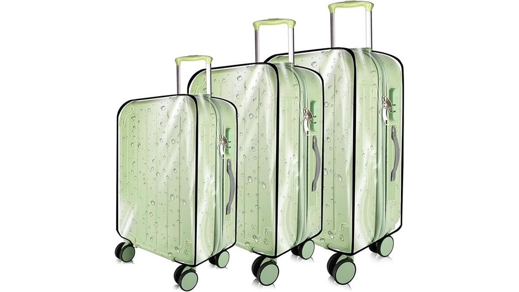 clear pvc luggage cover