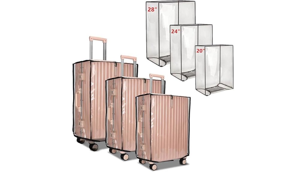 clear pvc luggage covers
