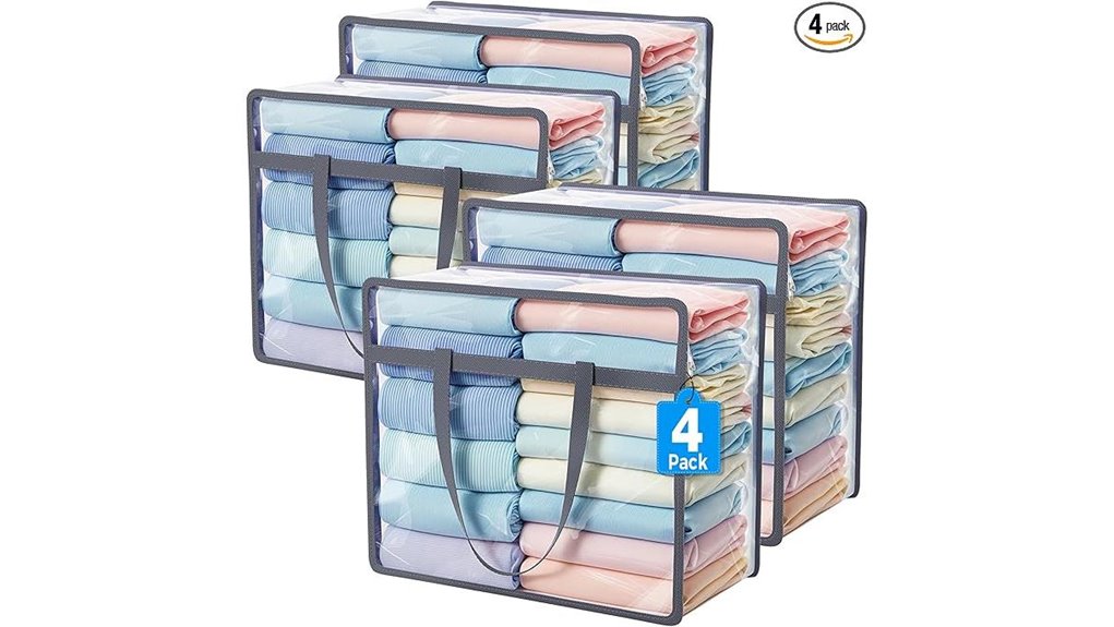 clear zippered storage bags