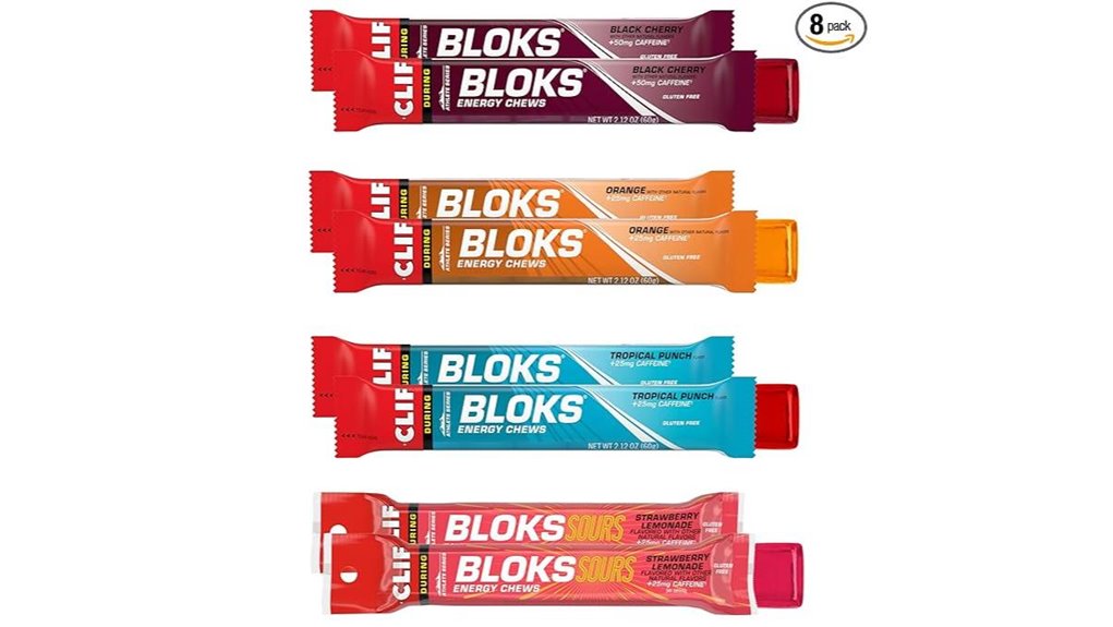 clif bloks 8 pack caffeine