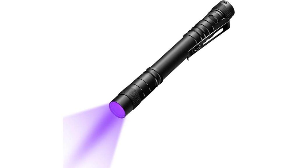 clip mounted waterproof uv flashlight