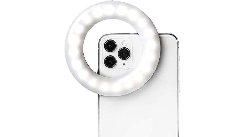 clip on selfie ring light