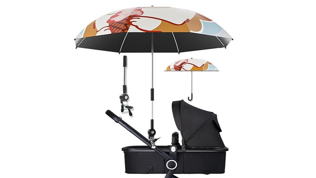 clip on stroller sunshade umbrella