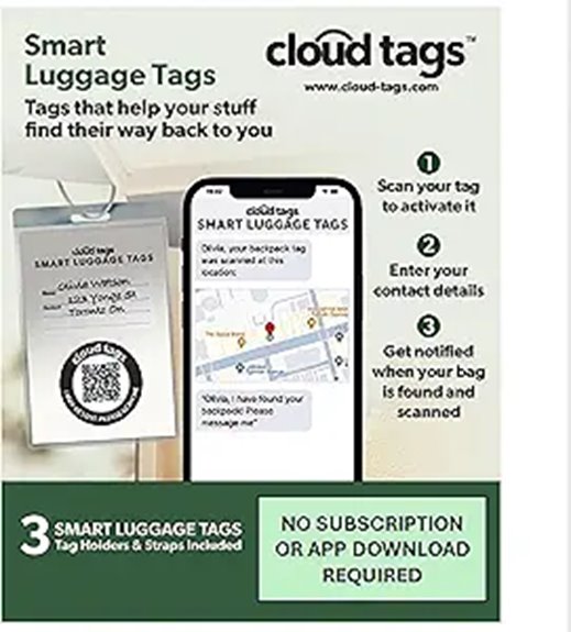 cloud qr tags 3 pack