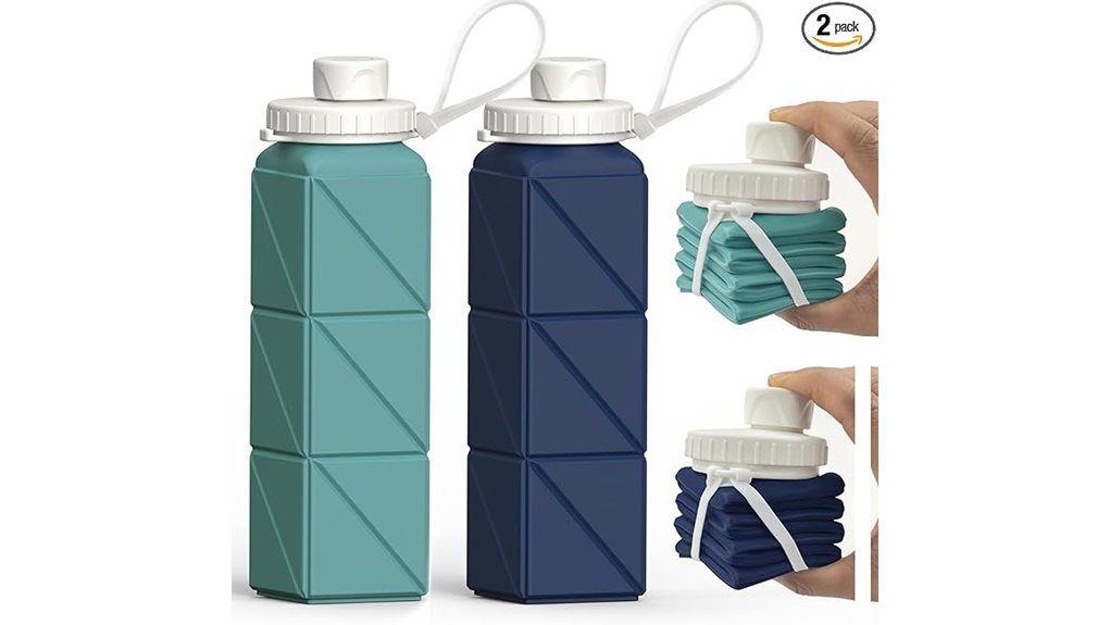 collapsible 20 6oz silicone bottles