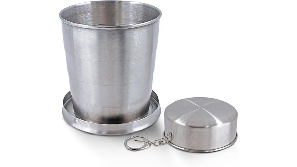 collapsible 250ml travel keychain