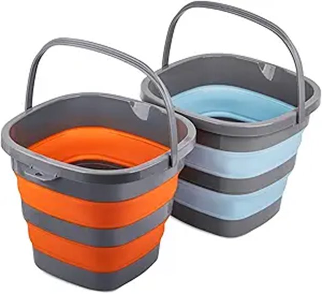 collapsible 2 6 gal plastic buckets