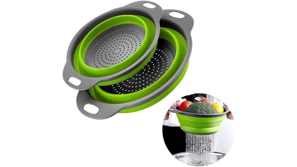 collapsible colanders base handles