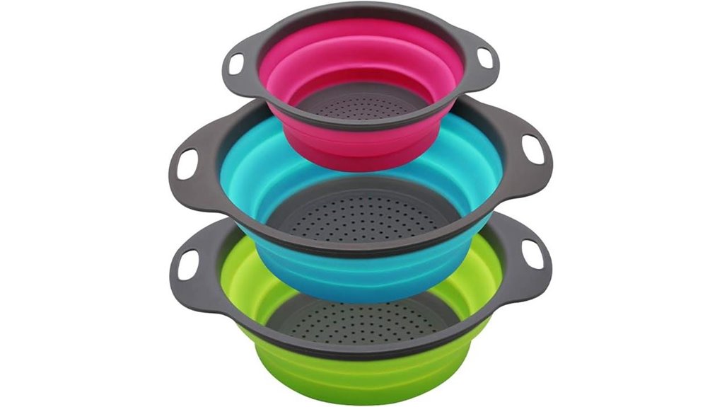 collapsible silicone 3 piece set