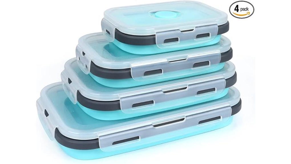collapsible silicone airtight containers
