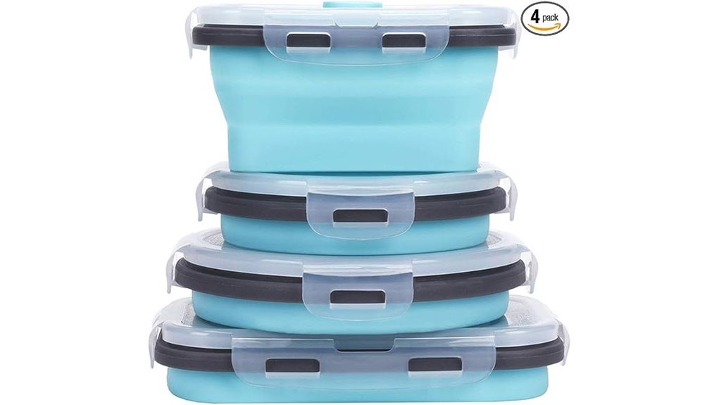 collapsible silicone airtight containers