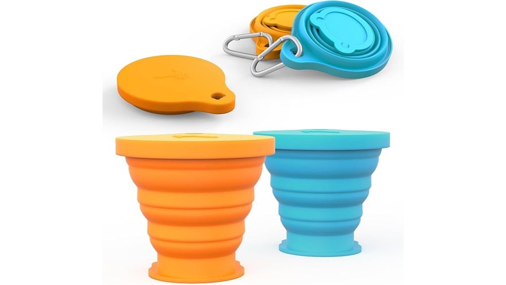 collapsible silicone camping mugs