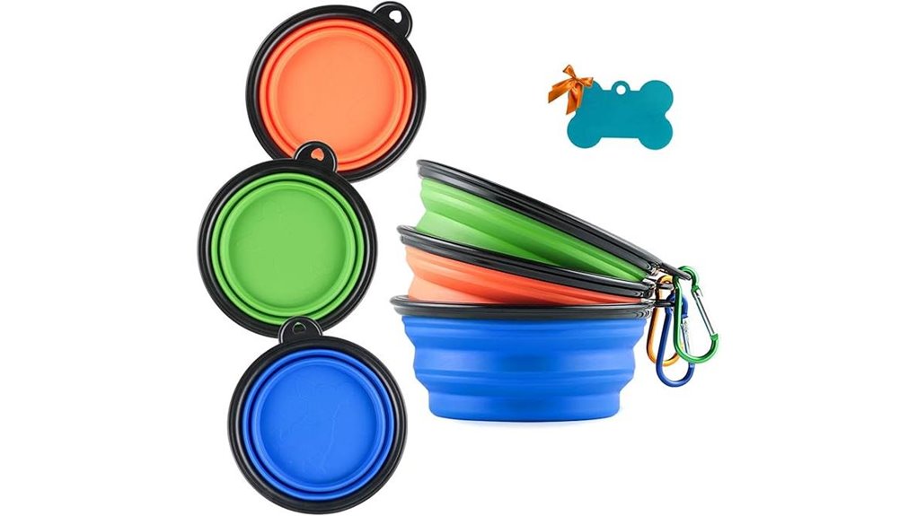 collapsible silicone dog bowls