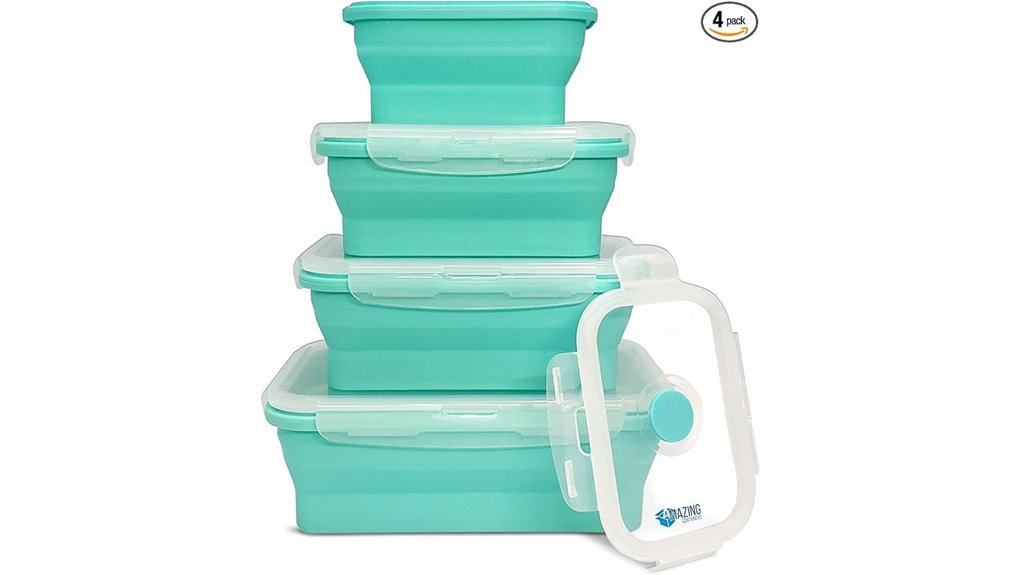 collapsible silicone food containers