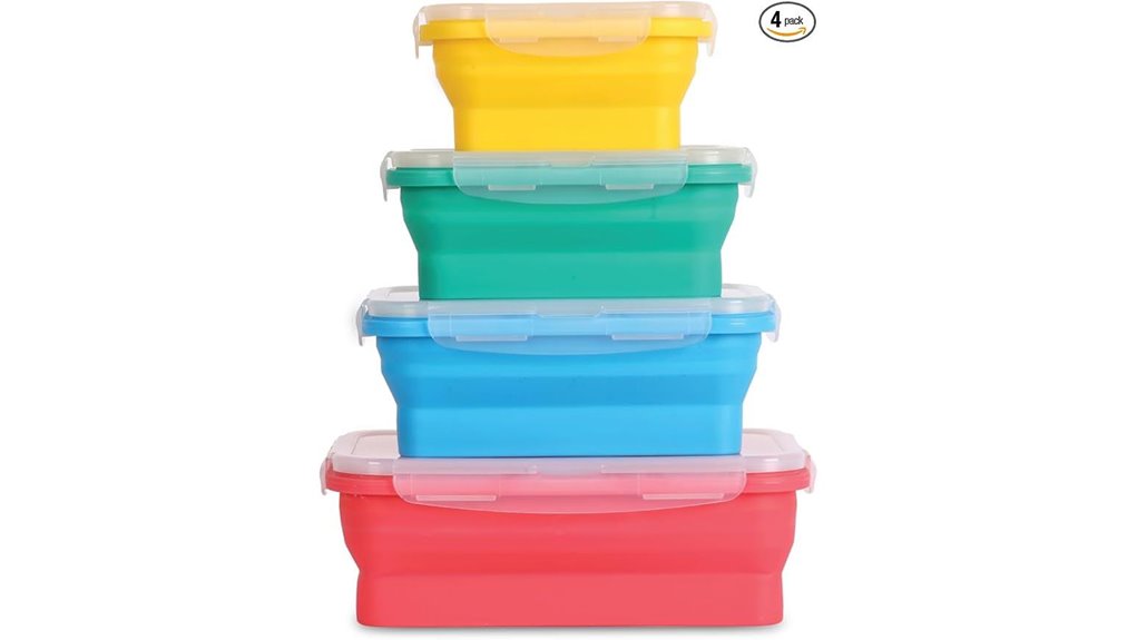 collapsible silicone food containers