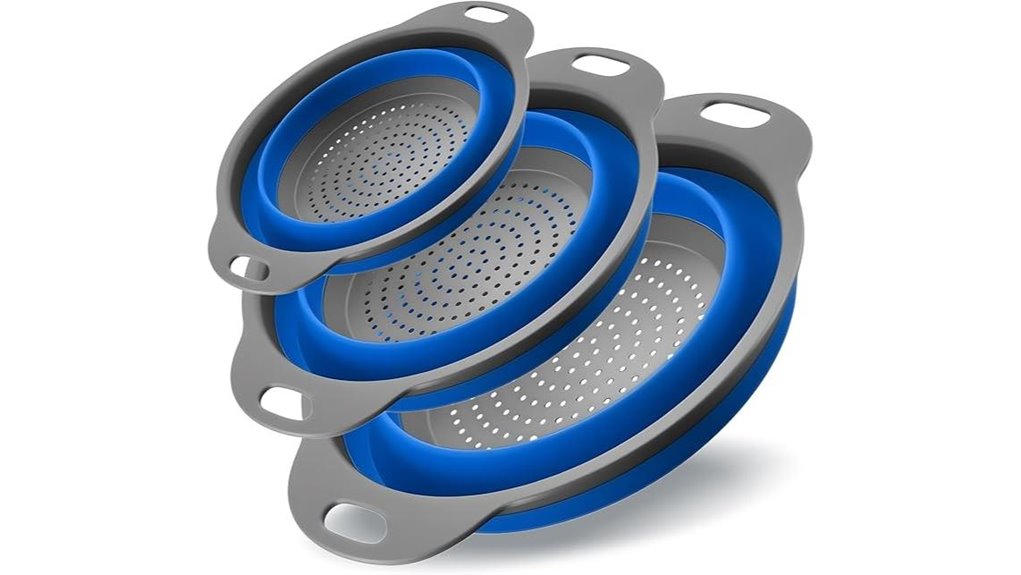 collapsible silicone strainer pack